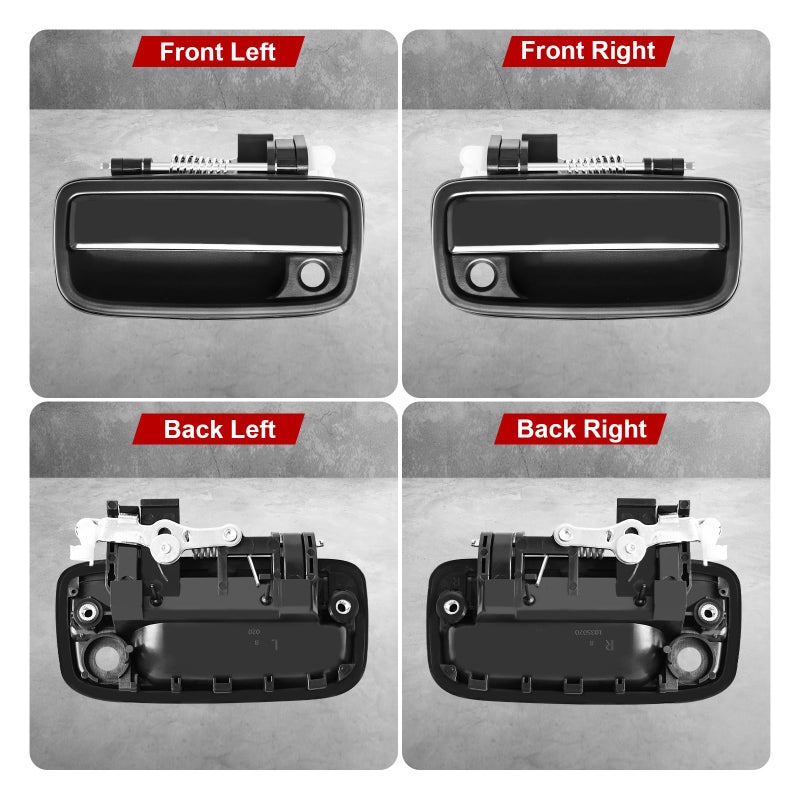 FAERSI Outside Exterior Door Handle Front Left Driver & Right Passenger Side with Key Hole Replacements for 1995 1996 1997 1998 1999 2000 2001 2002 2003 2004 Tacoma Replace# 6922035020, 6921035020 - Image 2